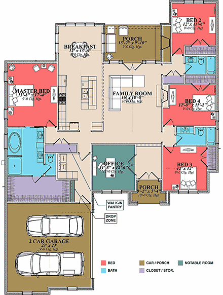 House Plan 78527 First Level Plan