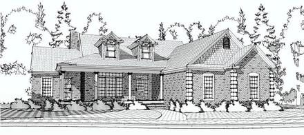 European Traditional Elevation of Plan 78600