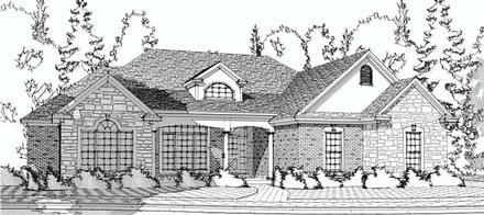 European Traditional Elevation of Plan 78603