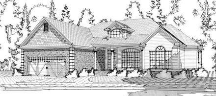 European Traditional Elevation of Plan 78605