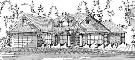 European Traditional Elevation of Plan 78608