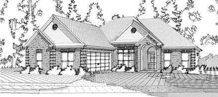 European Traditional Elevation of Plan 78615