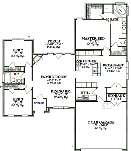 House Plan 78617 First Level Plan