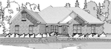 European Traditional Elevation of Plan 78623