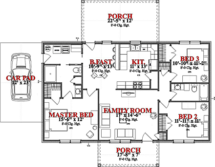 House Plan 78626 First Level Plan