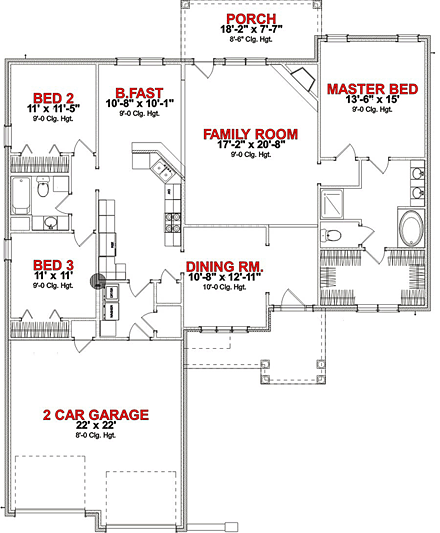 House Plan 78642 First Level Plan