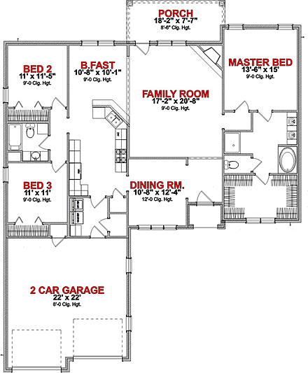House Plan 78644 First Level Plan