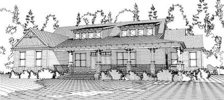Cottage Country Craftsman Elevation of Plan 78648
