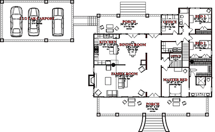 House Plan 78651 First Level Plan