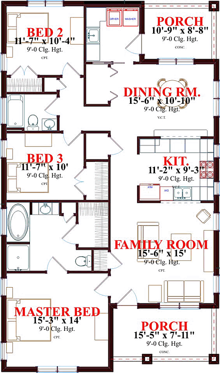 House Plan 78654 First Level Plan