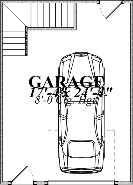 Garage Plan 78664 - 1 Car Garage First Level Plan
