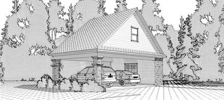 Garage Plan 78665 - 2 Car Garage Elevation