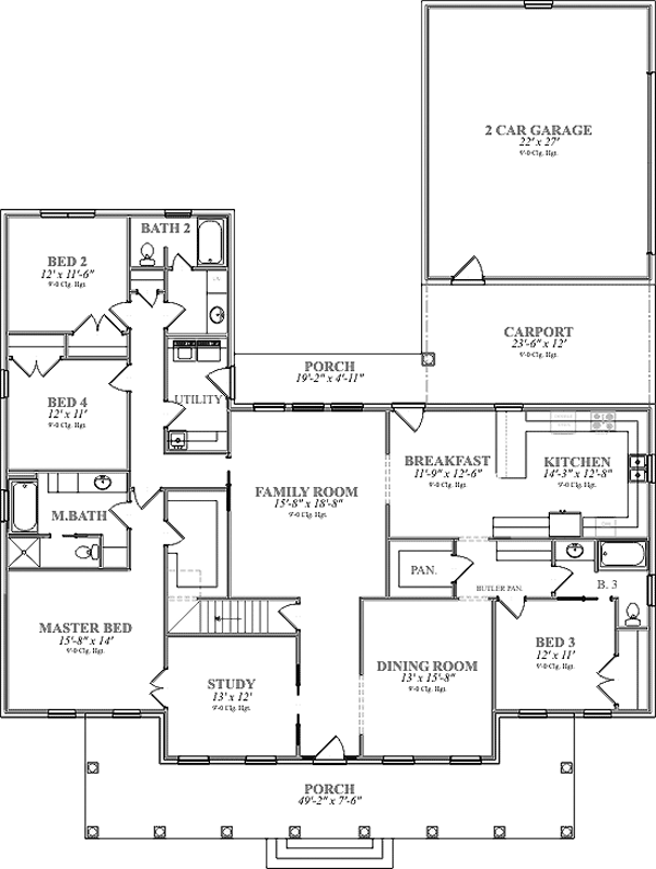 Colonial Level One of Plan 78704