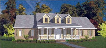 Cape Cod Elevation of Plan 78707