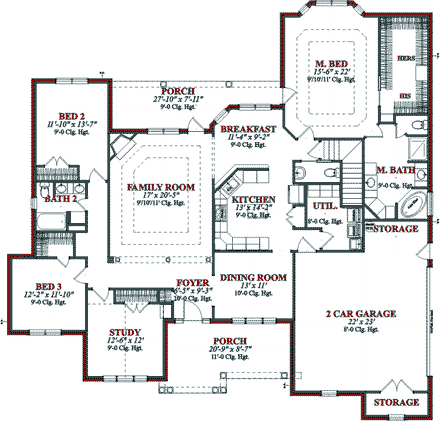 House Plan 78712 First Level Plan