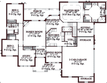 House Plan 78713 First Level Plan