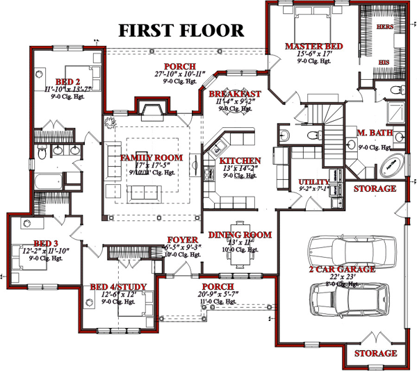 Contemporary Level One of Plan 78714