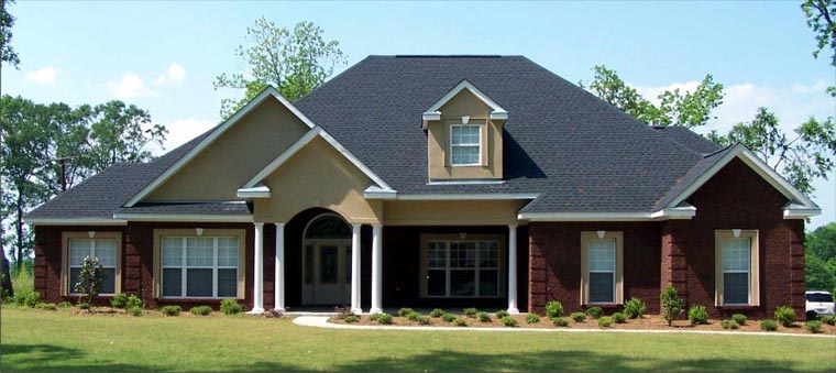 Traditional Plan with 2785 Sq. Ft., 2 Bedrooms, 3 Bathrooms, 2 Car Garage Elevation