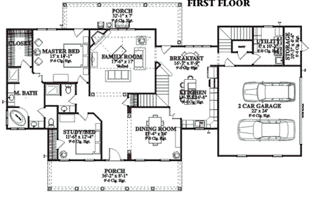 House Plan 78724 First Level Plan
