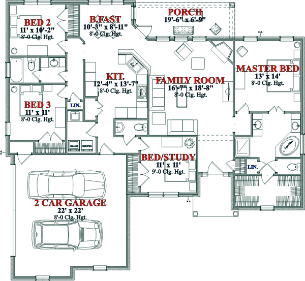 Contemporary Level One of Plan 78738