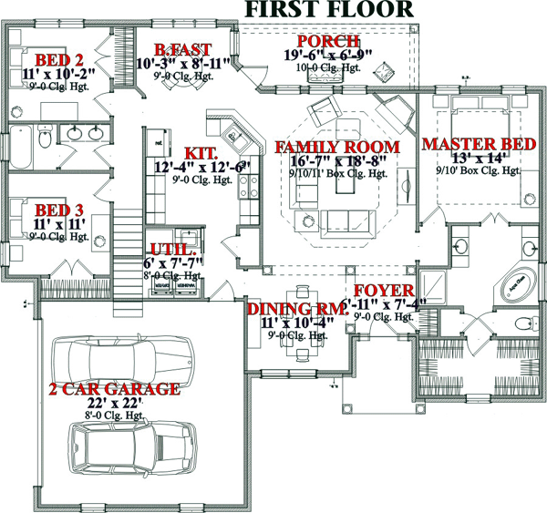 Contemporary Level One of Plan 78739