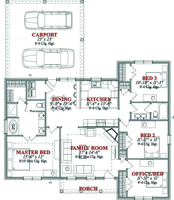 Contemporary Level One of Plan 78743