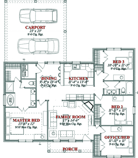 House Plan 78743 First Level Plan