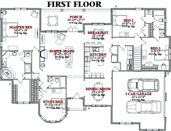 Contemporary Level One of Plan 78749