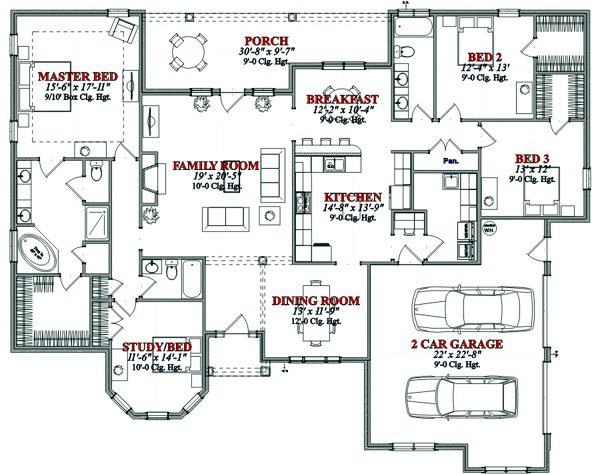 Contemporary Level One of Plan 78750