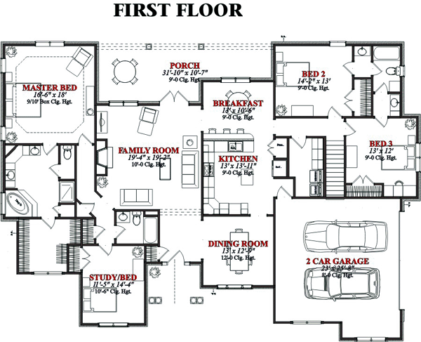 Contemporary Level One of Plan 78751