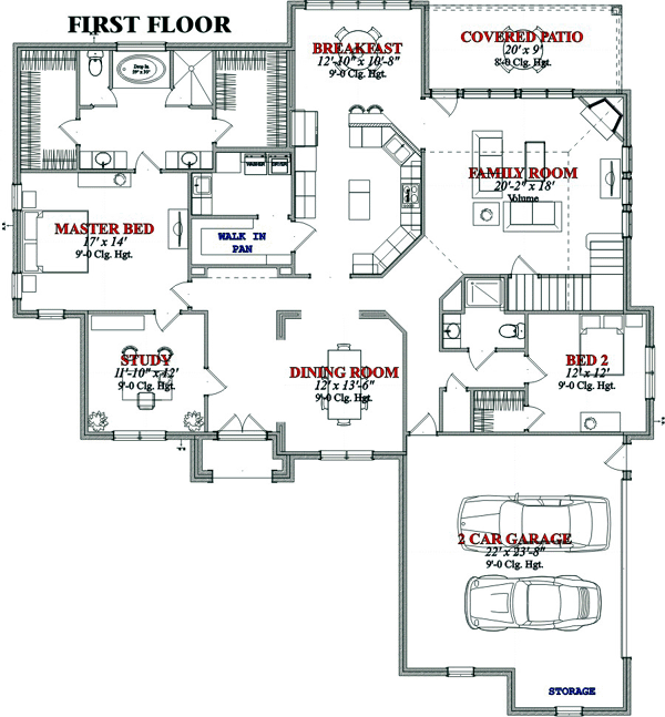 Contemporary Level One of Plan 78755