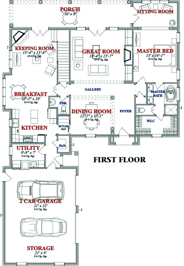 Contemporary Level One of Plan 78756