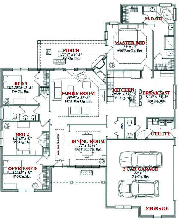 Contemporary Level One of Plan 78762