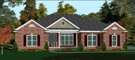 Contemporary Elevation of Plan 78762