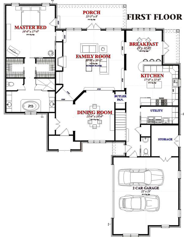 Contemporary Level One of Plan 78763