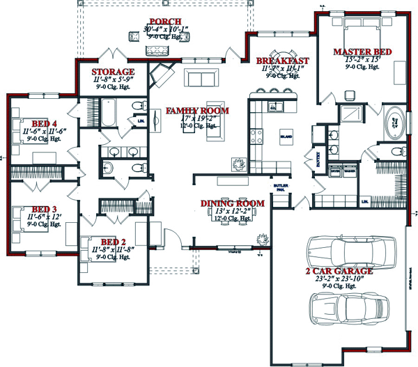 Contemporary Level One of Plan 78765