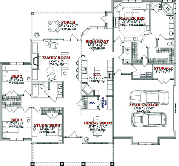 Contemporary Level One of Plan 78766