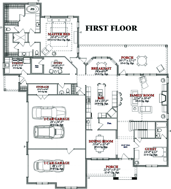 Contemporary Level One of Plan 78777