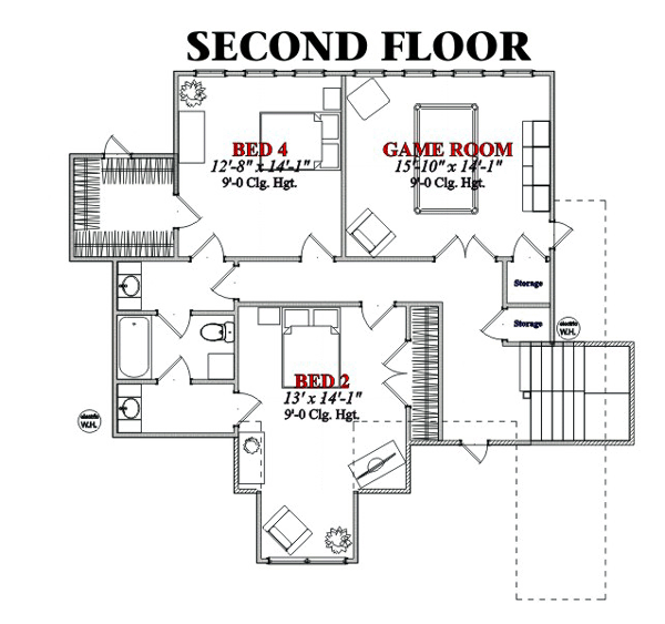 Contemporary Level Two of Plan 78777