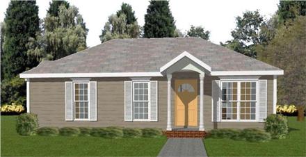 Colonial Elevation of Plan 78781