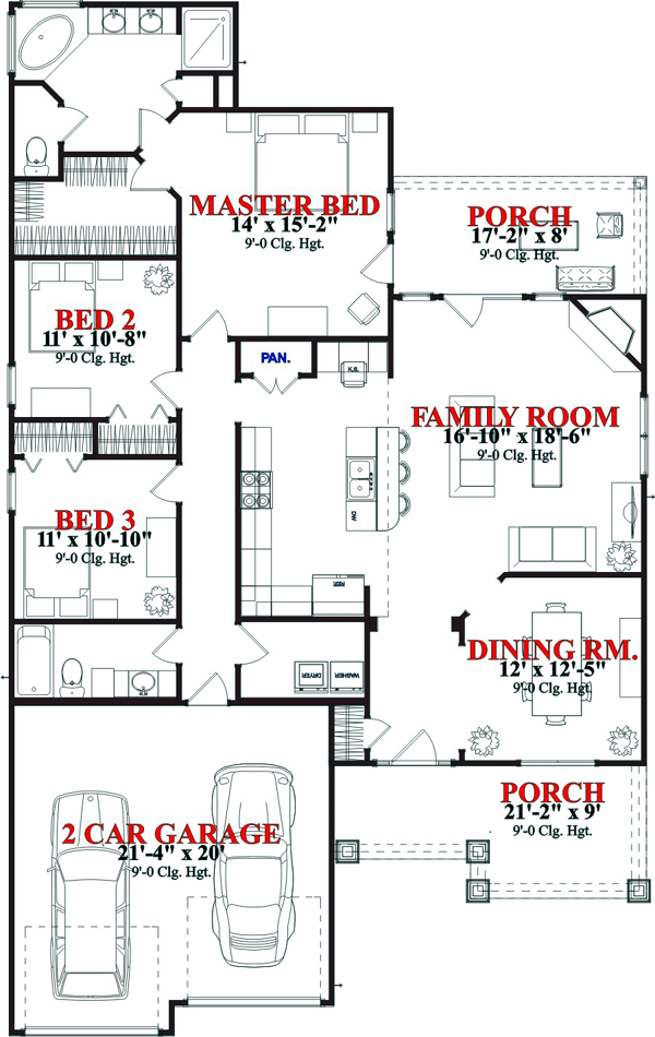 Craftsman Level One of Plan 78784