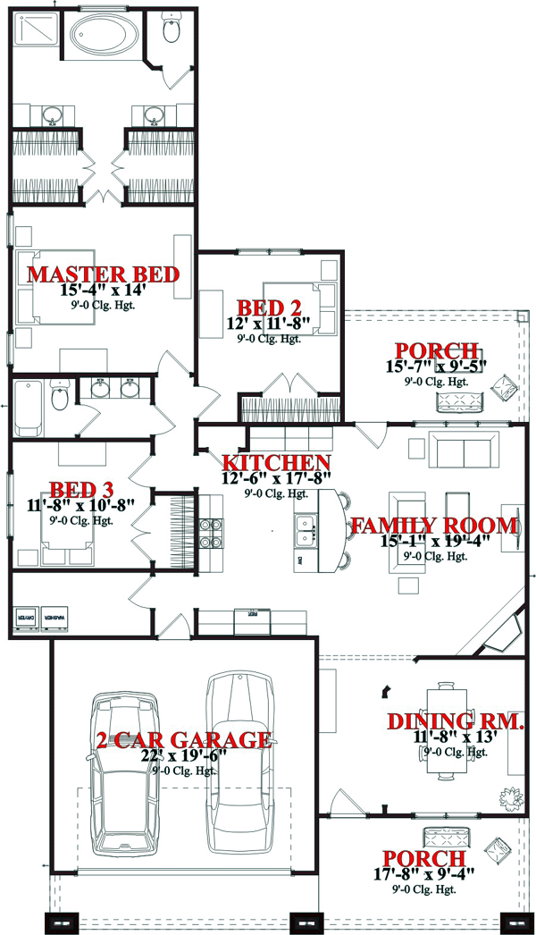 Craftsman Level One of Plan 78793