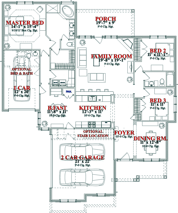 Contemporary Level One of Plan 78796