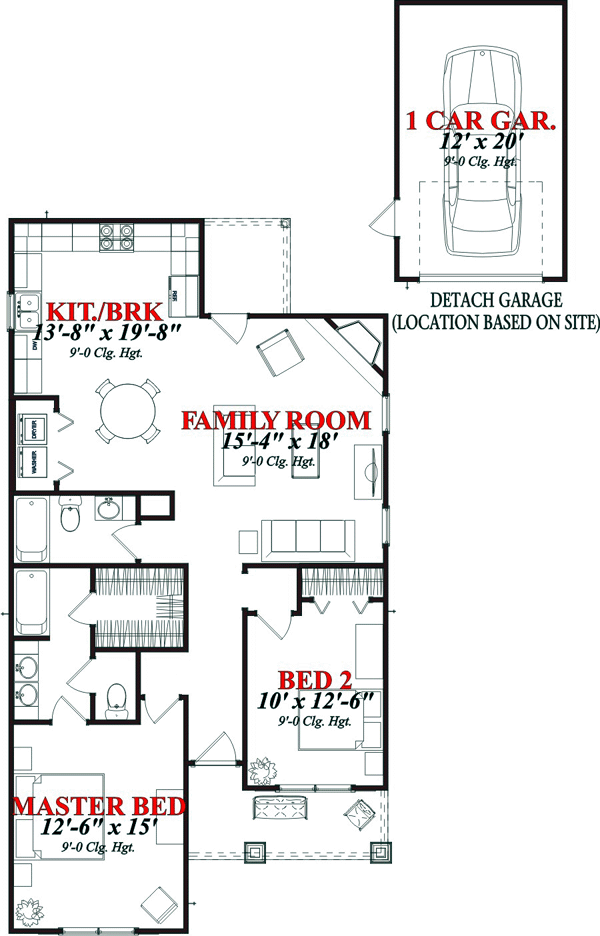 Contemporary Level One of Plan 78799