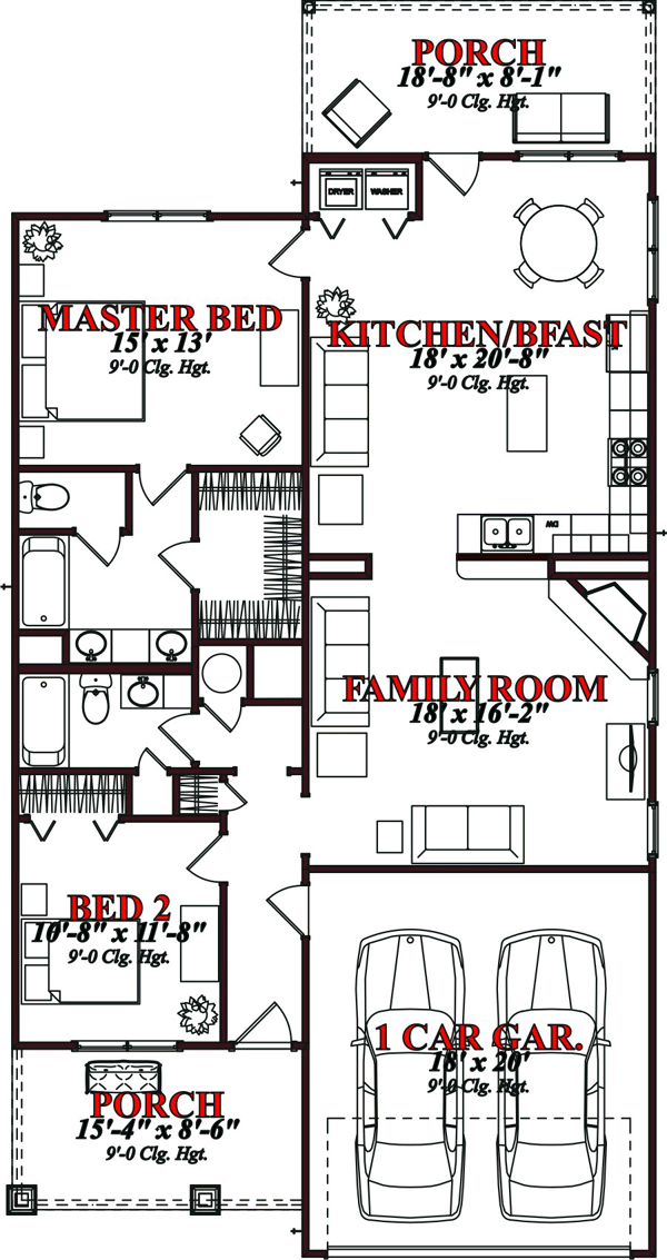 Contemporary Level One of Plan 78805