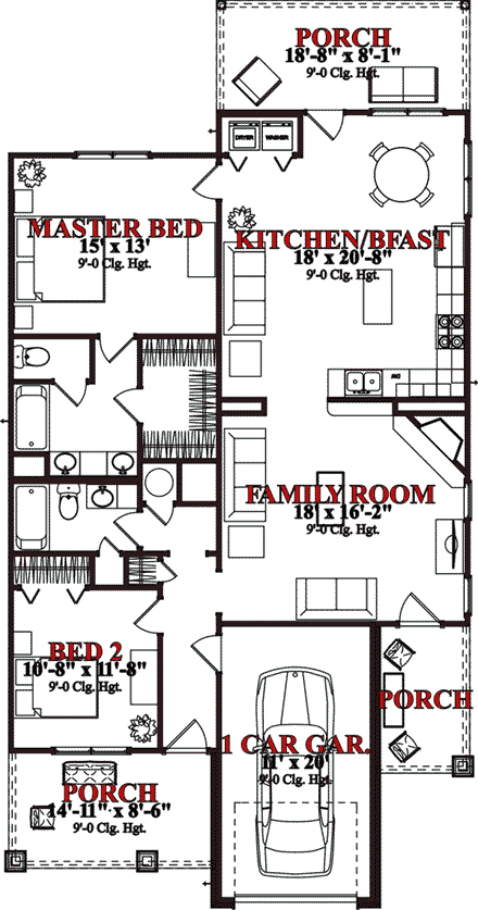 House Plan 78806 First Level Plan