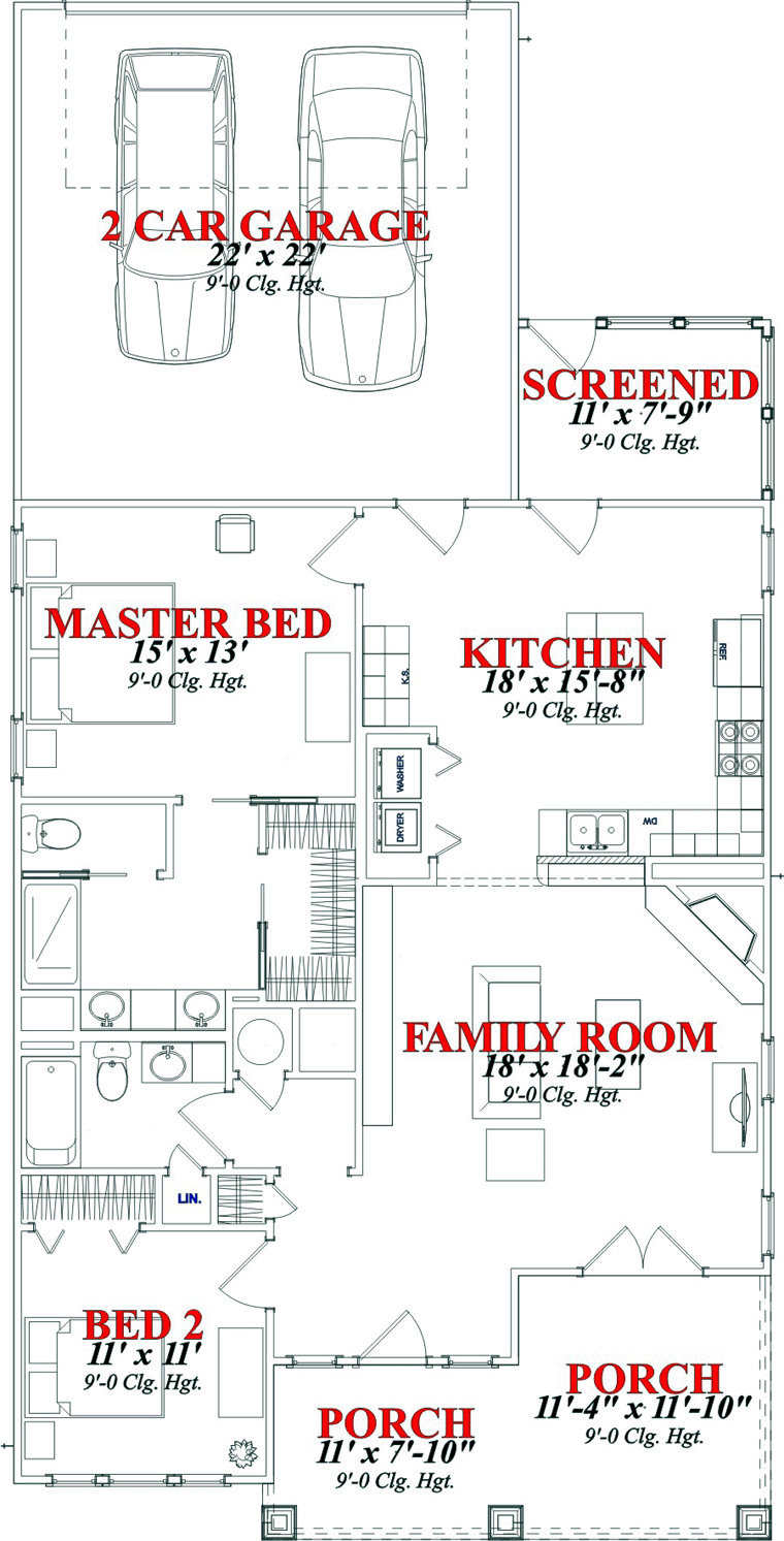 Craftsman Level One of Plan 78808