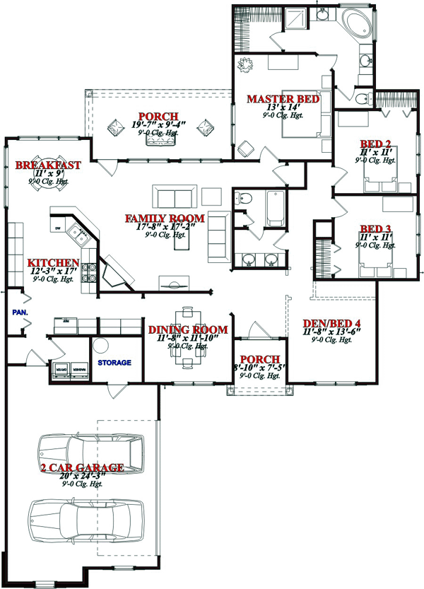 Contemporary Level One of Plan 78815
