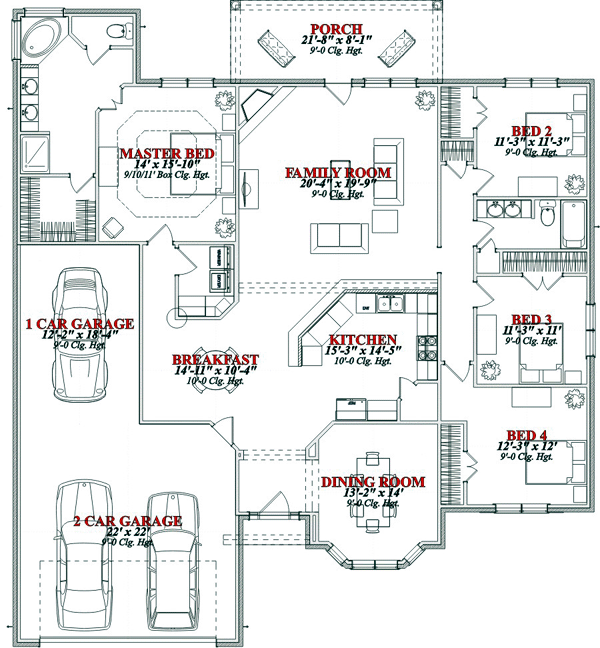 Contemporary Level One of Plan 78817