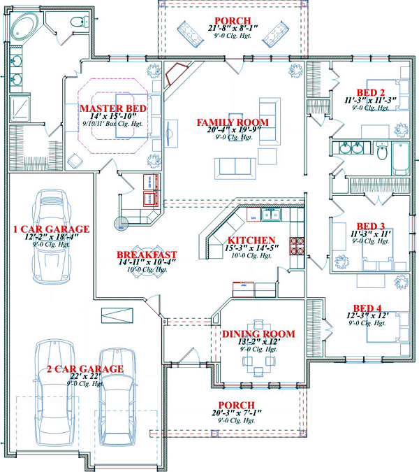 Contemporary Level One of Plan 78818